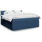 JUNG Vida Boxspringbett mit Matratze Blau 180x200 cm Stoff
