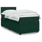 JUNG Vida Boxspringbett mit Matratze Dunkelgrün 100x200 cm Samt