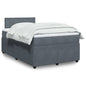 JUNG Vida Boxspringbett mit Matratze Dunkelgrau 120x200 cm Samt