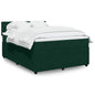 JUNG Vida Boxspringbett mit Matratze Dunkelgrün 140x200 cm Samt