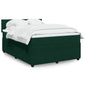 JUNG Vida Boxspringbett mit Matratze Dunkelgrün 160x200 cm Samt