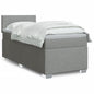 JUNG Vida Boxspringbett mit Matratze Hellgrau 90x200 cm Stoff