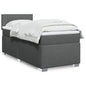 JUNG Vida Boxspringbett mit Matratze Dunkelgrau 90x200 cm Stoff