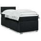 JUNG Vida Boxspringbett mit Matratze Schwarz 100x200 cm Stoff