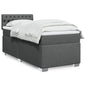 JUNG Vida Boxspringbett mit Matratze Dunkelgrau 100x200 cm Stoff