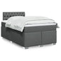JUNG Vida Boxspringbett mit Matratze Dunkelgrau 120x200 cm Stoff