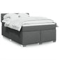 JUNG Vida Boxspringbett mit Matratze Dunkelgrau 140x200 cm Stoff