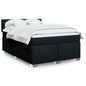 JUNG Vida Boxspringbett mit Matratze Schwarz 140x200 cm Stoff