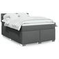 JUNG Vida Boxspringbett mit Matratze Dunkelgrau 160x200 cm Stoff