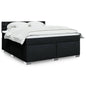 JUNG Vida Boxspringbett mit Matratze Schwarz 180x200 cm Stoff