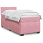 JUNG Vida Boxspringbett mit Matratze Rosa 90x200 cm Samt