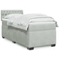JUNG Vida Boxspringbett mit Matratze Hellgrau 100x200 cm Samt