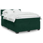JUNG Vida Boxspringbett mit Matratze Dunkelgrün 140x200 cm Samt