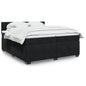 JUNG Vida Boxspringbett mit Matratze Schwarz 200x200 cm Samt