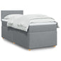 JUNG Vida Boxspringbett mit Matratze Hellgrau 80x200 cm Stoff