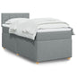 JUNG Vida Boxspringbett mit Matratze Hellgrau 80x200 cm Stoff