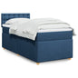 JUNG Vida Boxspringbett mit Matratze Blau 90x190 cm Stoff