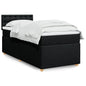 JUNG Vida Boxspringbett mit Matratze Schwarz 90x200 cm Stoff