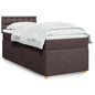 JUNG Vida Boxspringbett mit Matratze Dunkelbraun 90x200 cm Stoff