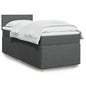 JUNG Vida Boxspringbett mit Matratze Dunkelgrau 100x200 cm Stoff