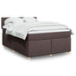 JUNG Vida Boxspringbett mit Matratze Dunkelbraun 160x200 cm Stoff