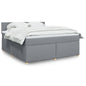 JUNG Vida Boxspringbett mit Matratze Hellgrau 180x200 cm Stoff