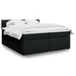 JUNG Vida Boxspringbett mit Matratze Schwarz 200x200 cm Stoff