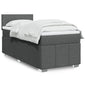 JUNG Vida Boxspringbett mit Matratze Dunkelgrau 80x200 cm Stoff