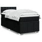 JUNG Vida Boxspringbett mit Matratze Schwarz 80x200 cm Stoff