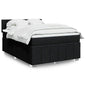 JUNG Vida Boxspringbett mit Matratze Schwarz 140x200 cm Stoff