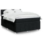 JUNG Vida Boxspringbett mit Matratze Schwarz 140x200 cm Stoff