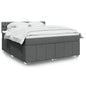 JUNG Vida Boxspringbett mit Matratze Dunkelgrau 180x200 cm Stoff