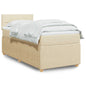 JUNG Vida Boxspringbett mit Matratze Creme 80x200 cm Stoff