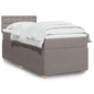 JUNG Vida Boxspringbett mit Matratze Taupe 80x200 cm Stoff