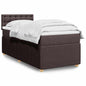 JUNG Vida Boxspringbett mit Matratze Dunkelbraun 90x200 cm Stoff