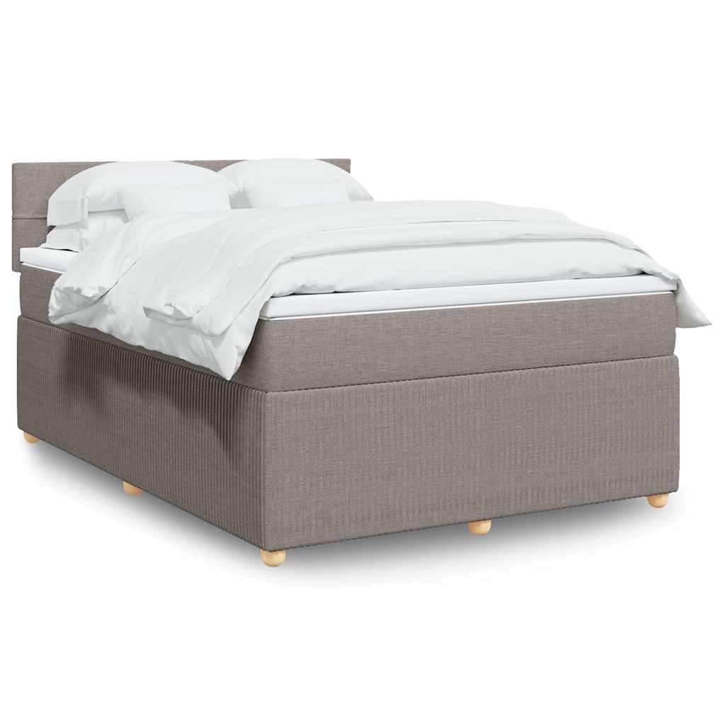 JUNG Vida Boxspringbett mit Matratze Taupe 160x200 cm Stoff