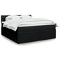 JUNG Vida Boxspringbett mit Matratze Schwarz 180x200 cm Stoff