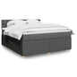 JUNG Vida Boxspringbett mit Matratze Dunkelgrau 180x200 cm Stoff