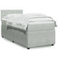 JUNG Vida Boxspringbett mit Matratze Hellgrau 80x200 cm Samt