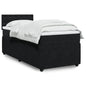 JUNG Vida Boxspringbett mit Matratze Schwarz 90x200 cm Samt