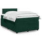 JUNG Vida Boxspringbett mit Matratze Dunkelgrün 120x190 cm Samt