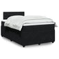 JUNG Vida Boxspringbett mit Matratze Schwarz 120x190 cm Samt