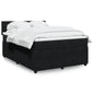 JUNG Vida Boxspringbett mit Matratze Schwarz 140x190 cm Samt