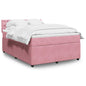 JUNG Vida Boxspringbett mit Matratze Rosa 140x190 cm Samt