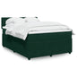 JUNG Vida Boxspringbett mit Matratze Dunkelgrün 140x200 cm Samt