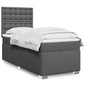 JUNG Vida Boxspringbett mit Matratze Dunkelgrau 90x200 cm Stoff
