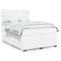JUNG Vida Boxspringbett mit Matratze Weiß 160x200 cm Kunstleder