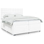 JUNG Vida Boxspringbett mit Matratze Weiß 200x200 cm Kunstleder