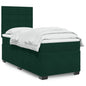 JUNG Vida Boxspringbett mit Matratze Dunkelgrün 90x190 cm Samt