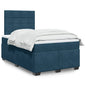 JUNG Vida Boxspringbett mit Matratze Blau 120x190 cm Samt
